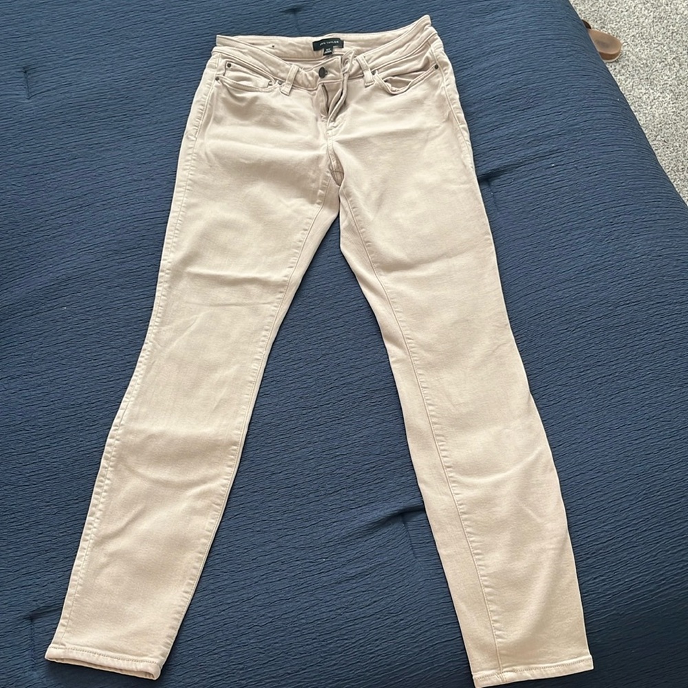 Ann Taylor khaki pants. Size 6T. Great condition other than photographed stain
